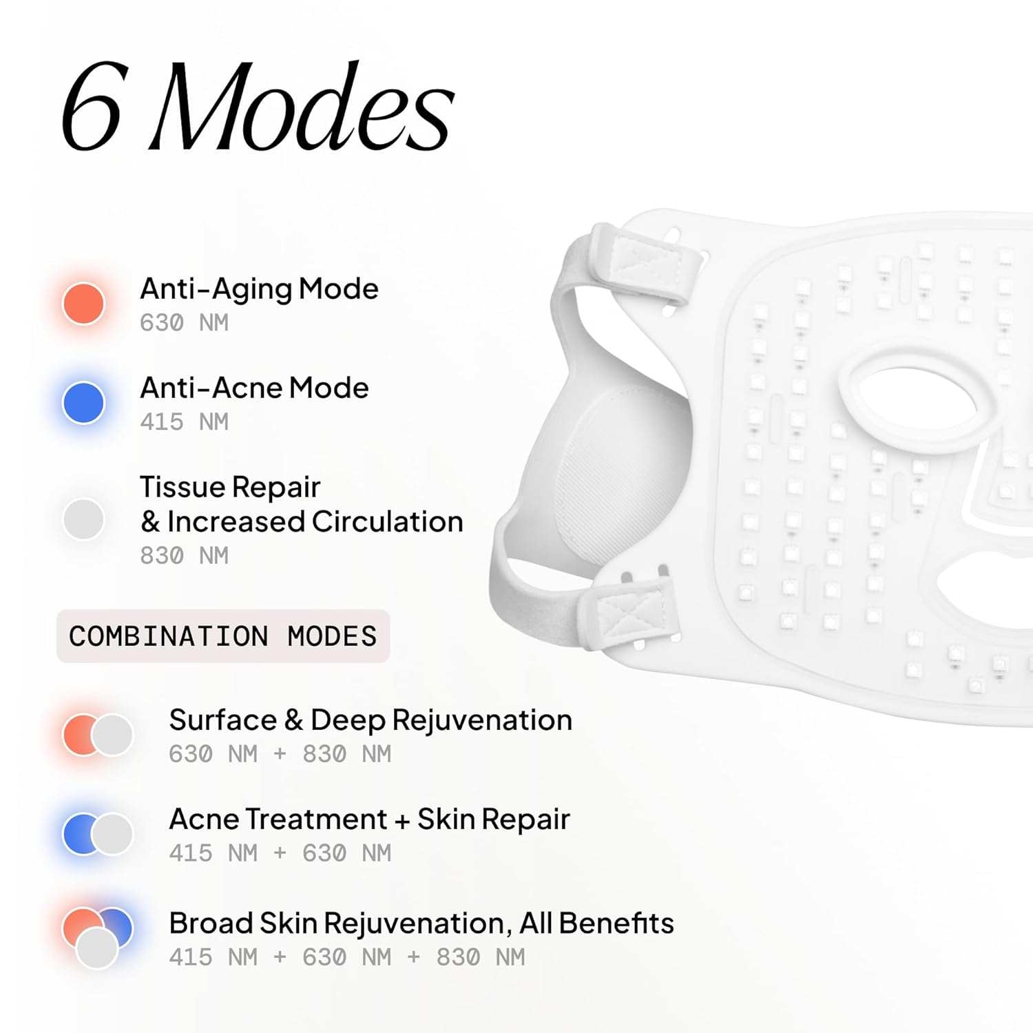 Radiant Pro LED Face Mask with Red, Blue, and Near-Infrared Light Therapy